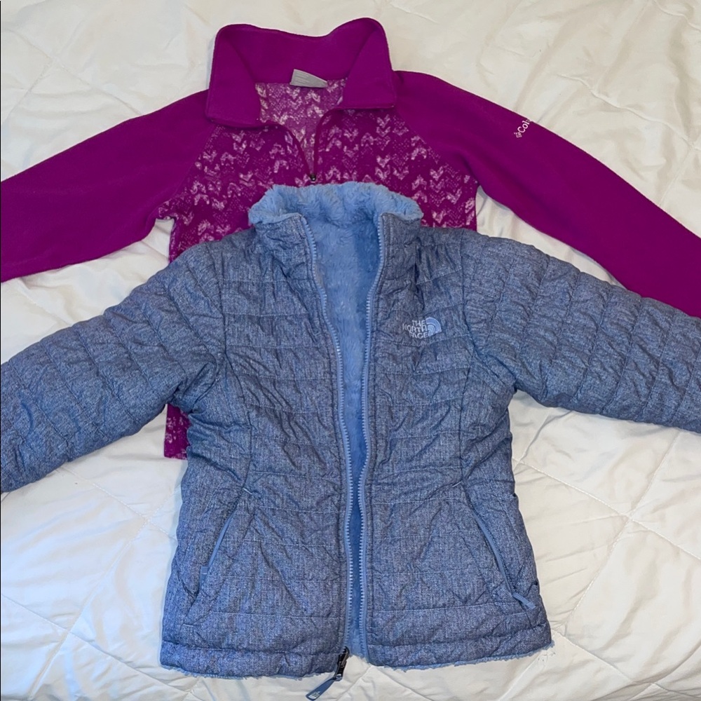 The North Face Heather Blue Fleece-Lined Jacket